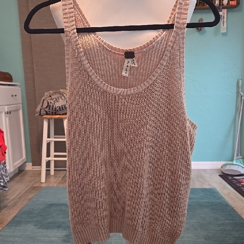 We The Free Tan Knit Tank Top